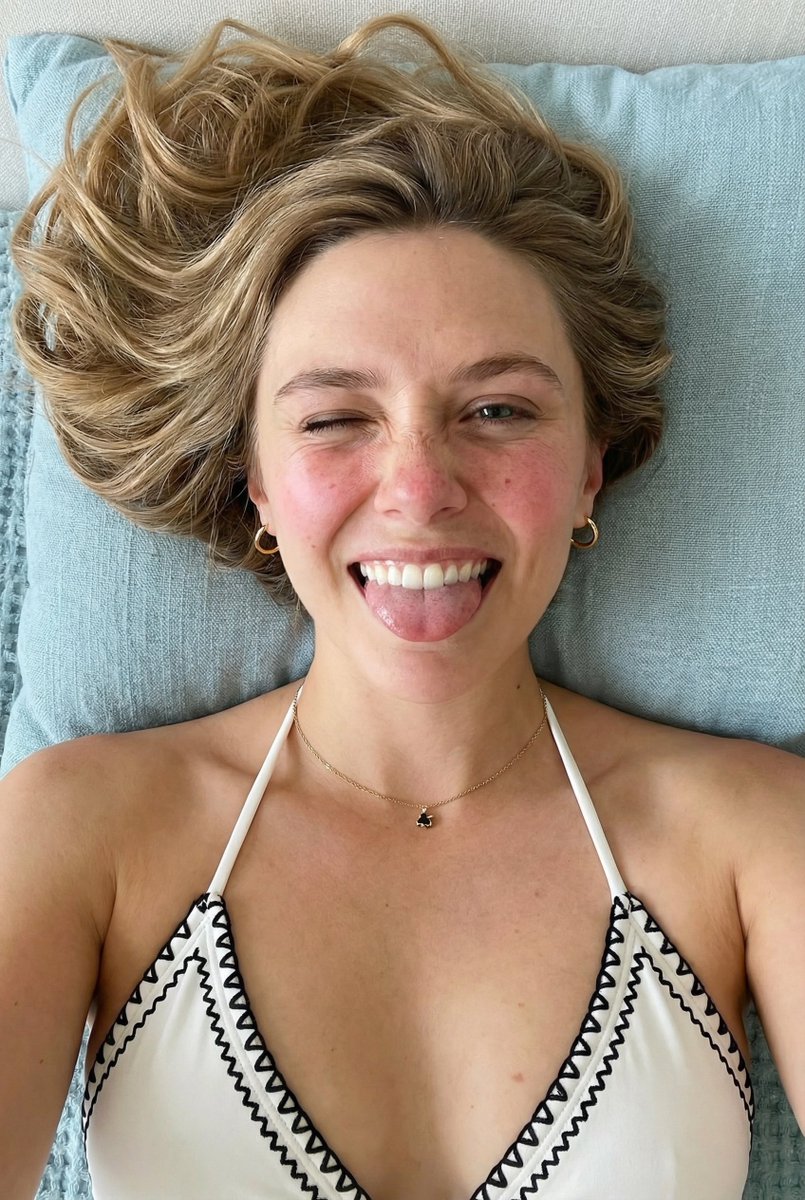 Playful Bikini Girl Winking