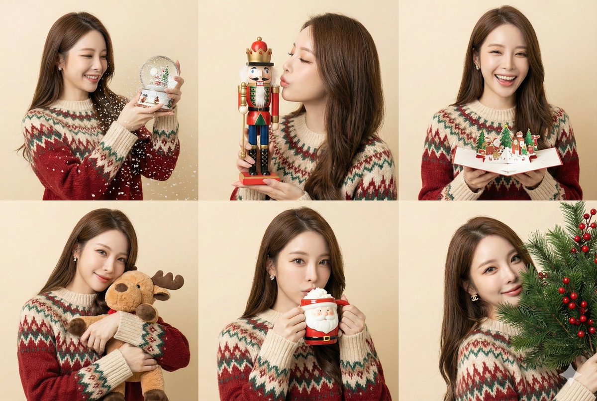 Christmas Character Portrait Collage