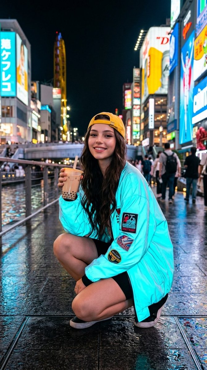 Cinematic Cyber Streetwear Girl Portrait