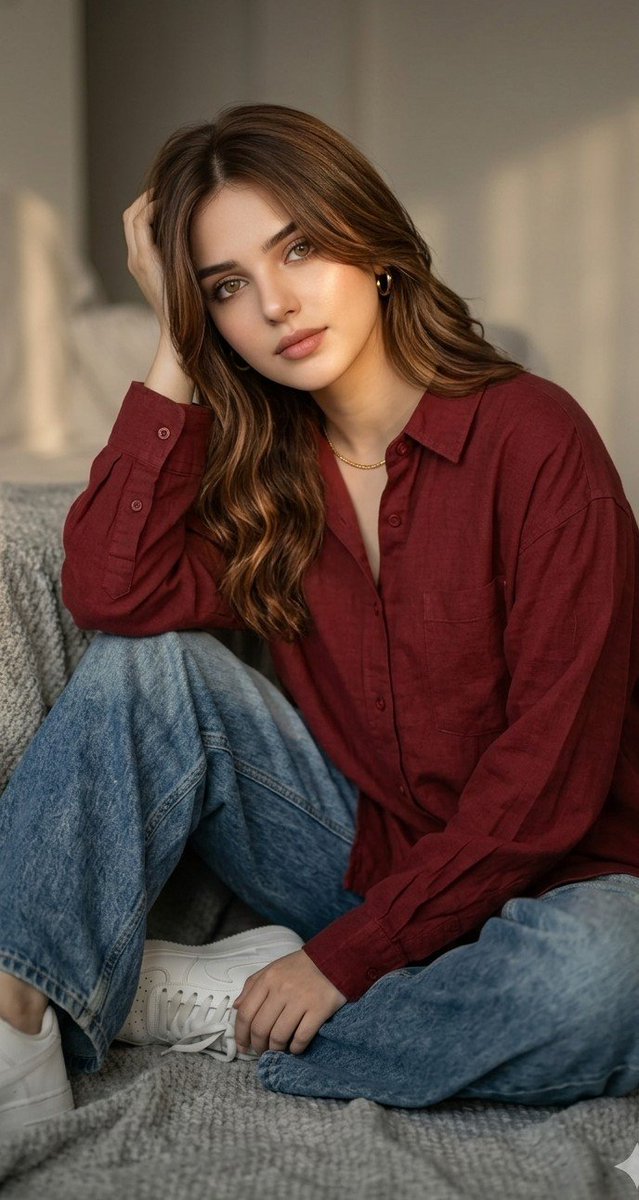 Cinematic Dark Red Portrait