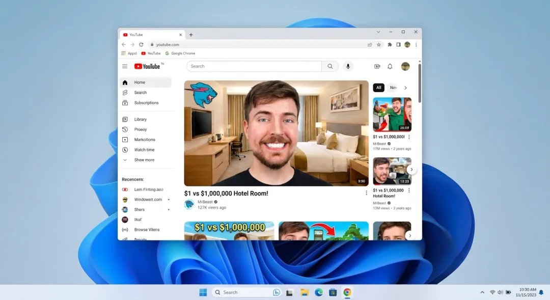 Windows 11 Chrome YouTube Screenshot