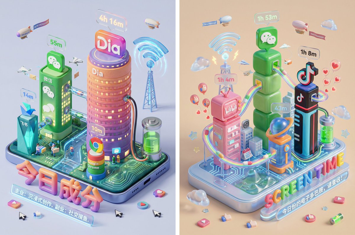 Miniature Digital Screen Time City