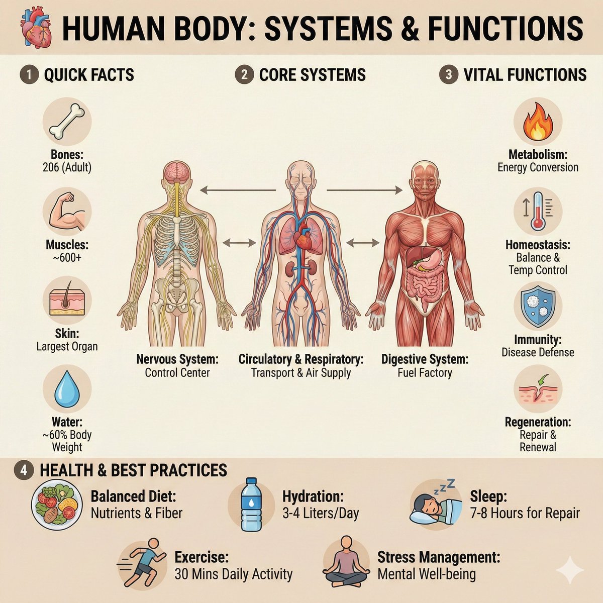 Ultra-Clean Anatomy Infographic