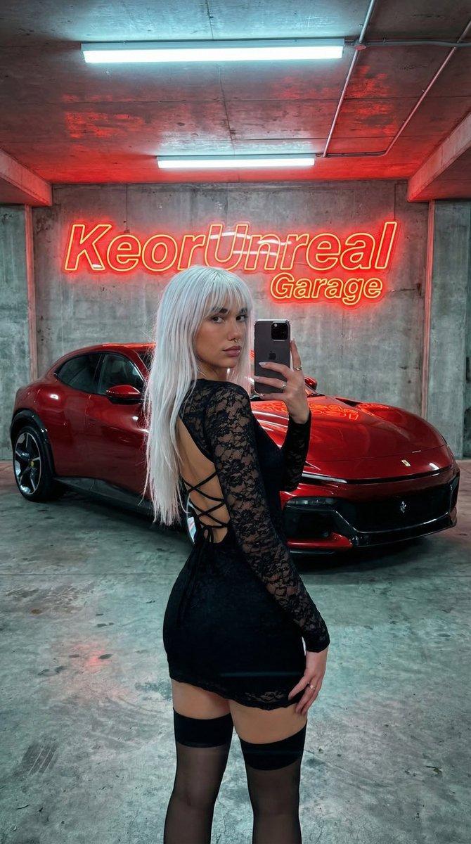 Neon Garage Fashion Mirror Selfie