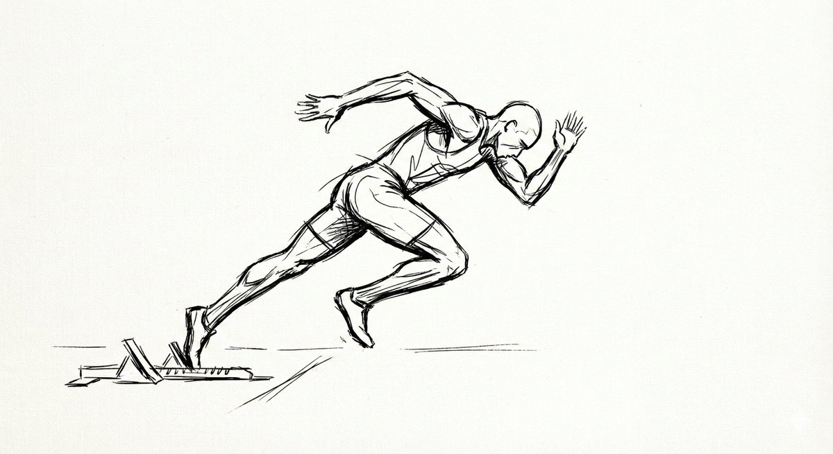 Minimalist Ink Gesture Sketch Art