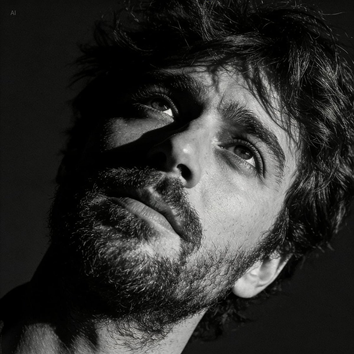 Mysterious Man in Dramatic Light