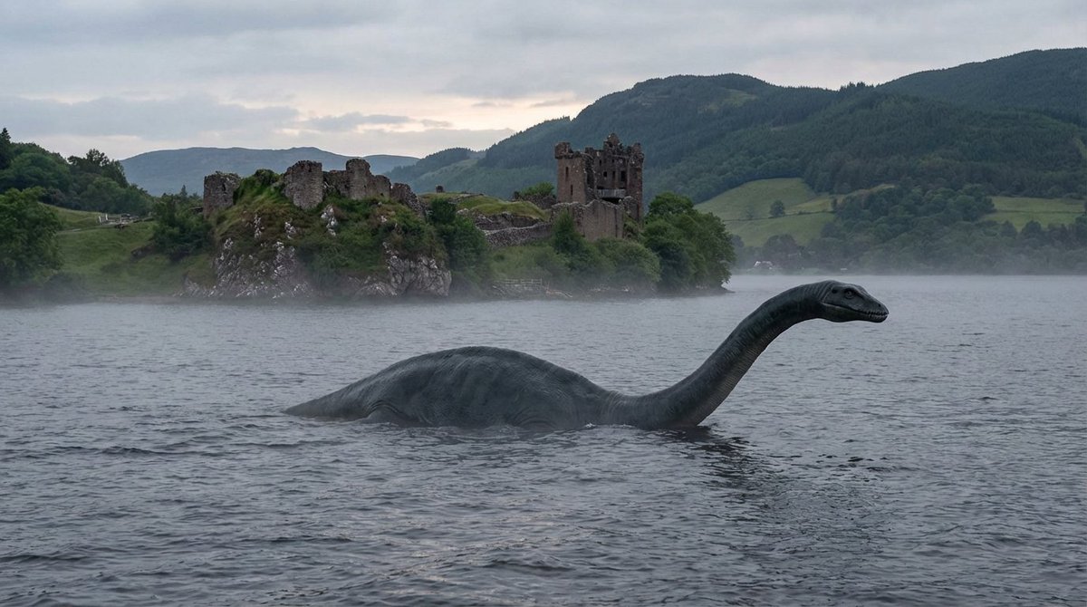 Photorealistic Loch Ness Monster Landscape Reveal