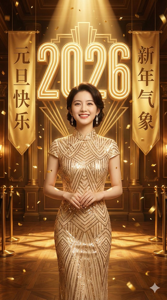 Stunning New Year Gold Qipao Celebration