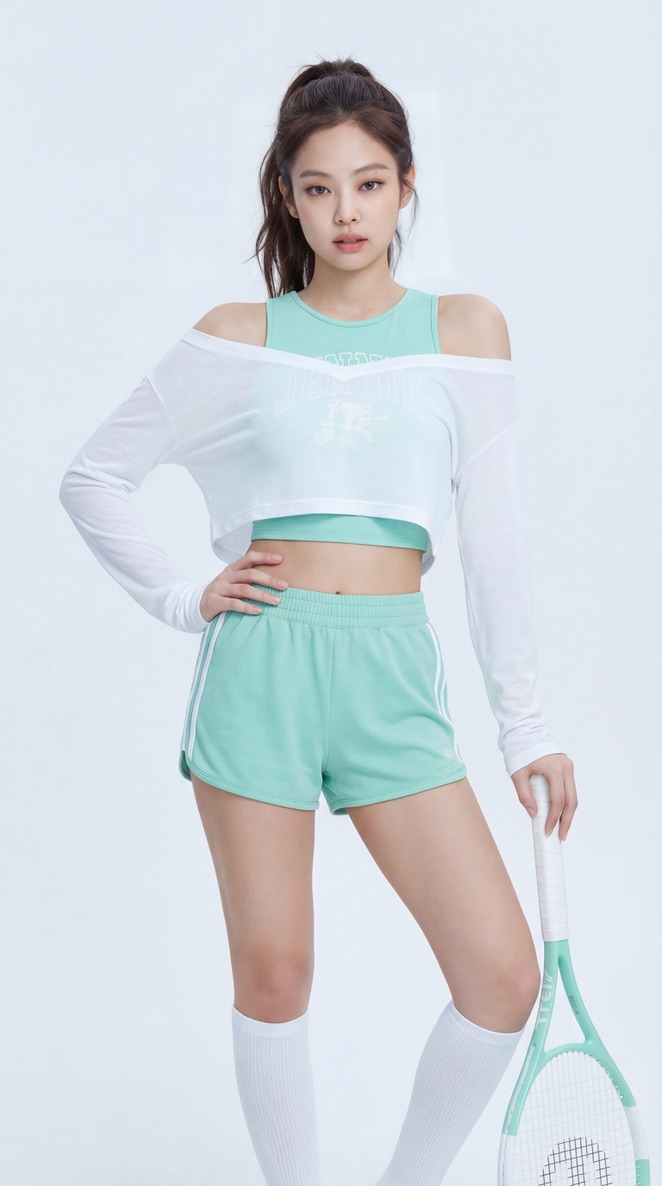 Tennis Racket Girl Portrait