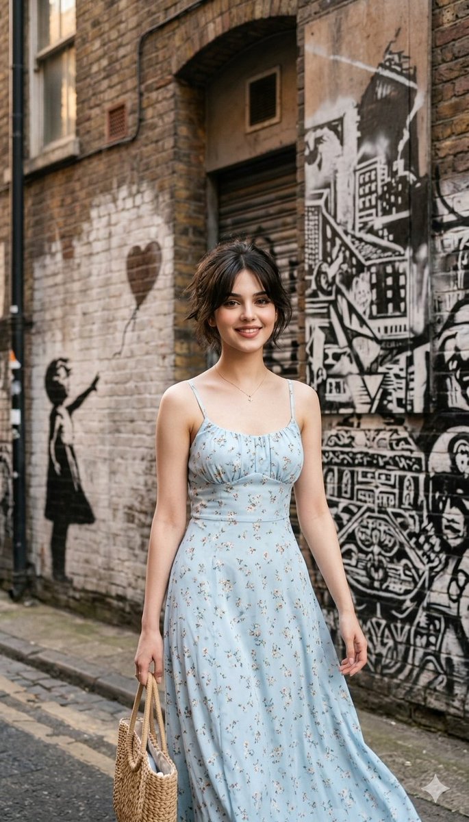 Urban Summer Stroll in Graffiti Alley