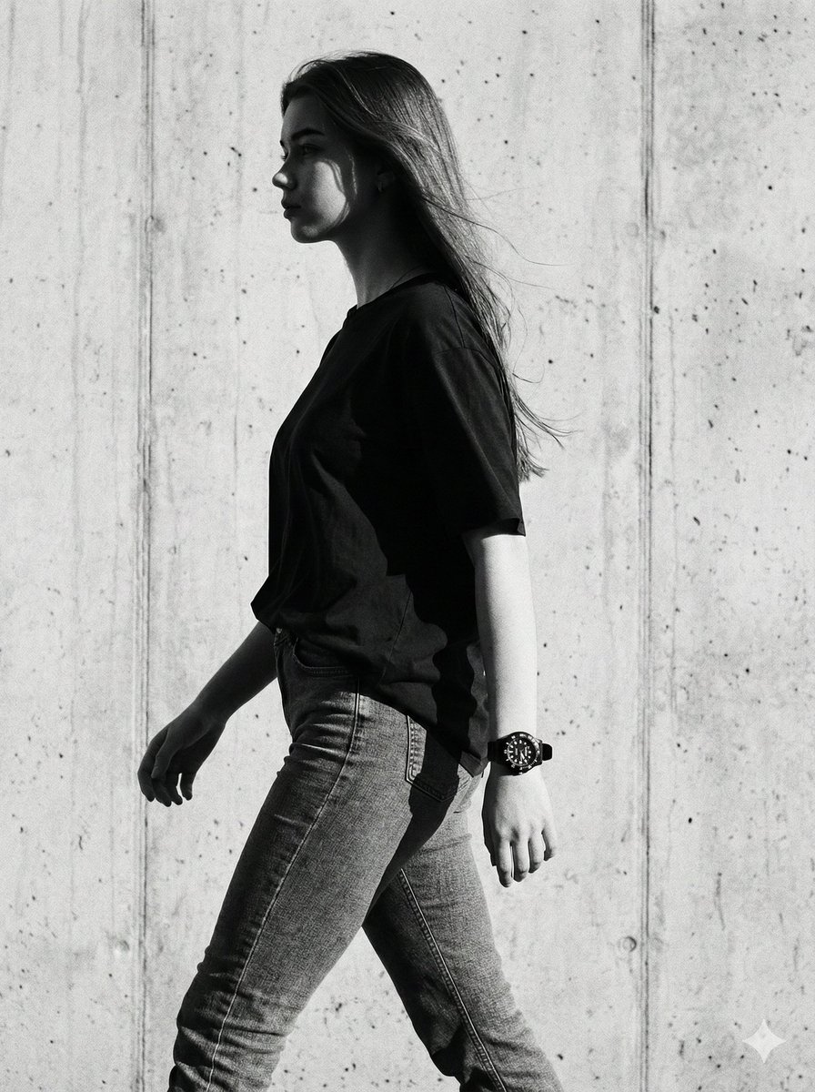 Cinematic Black and White Fashion Portrait