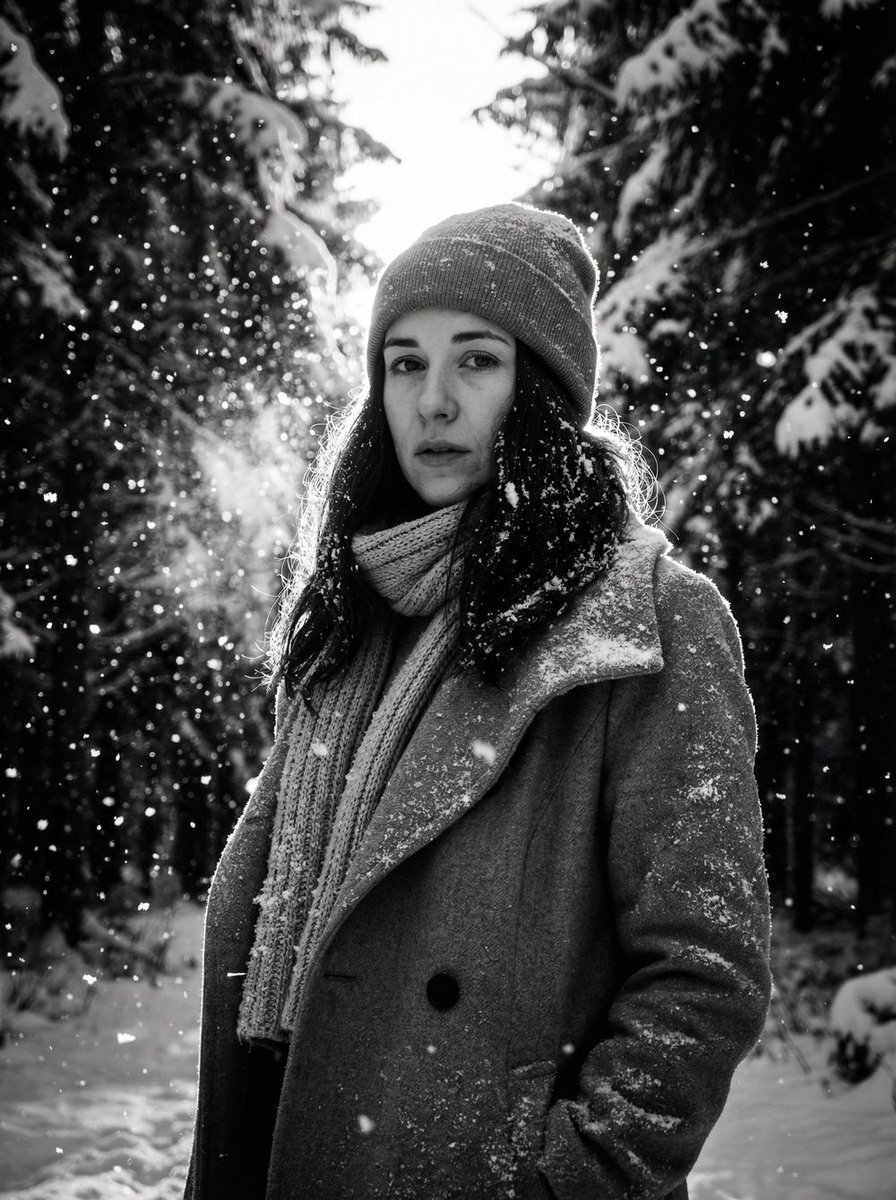 Glowing Snow Winter Portrait