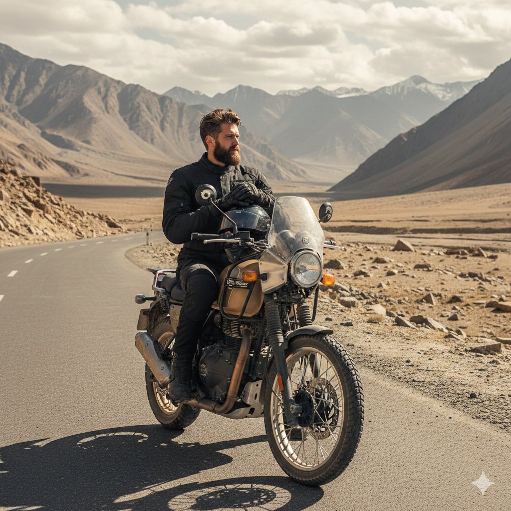 Ladakh Motorcycle Cinematic Travel Shot