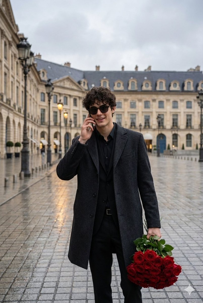 Man in Suit on Rainy Street