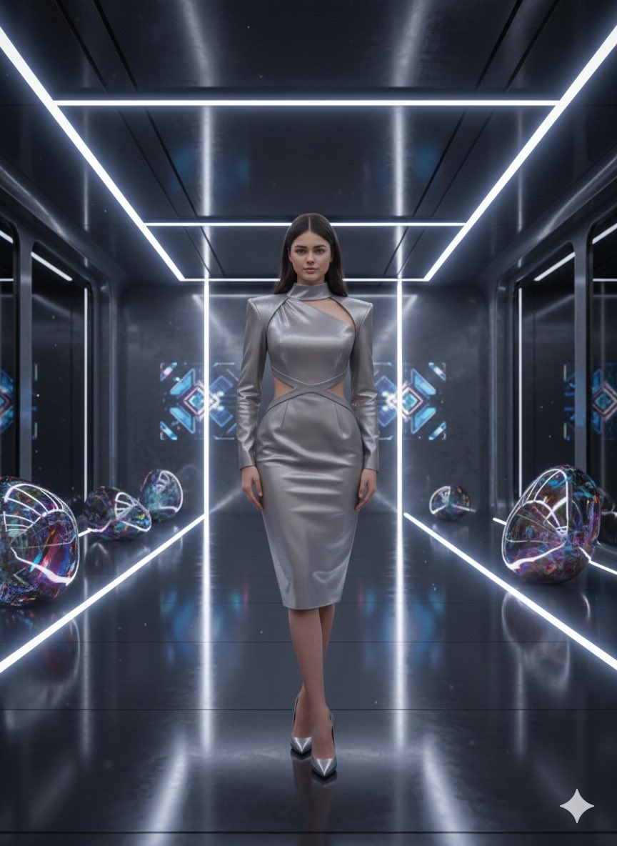 Futuristic Chic Fashion Portrait