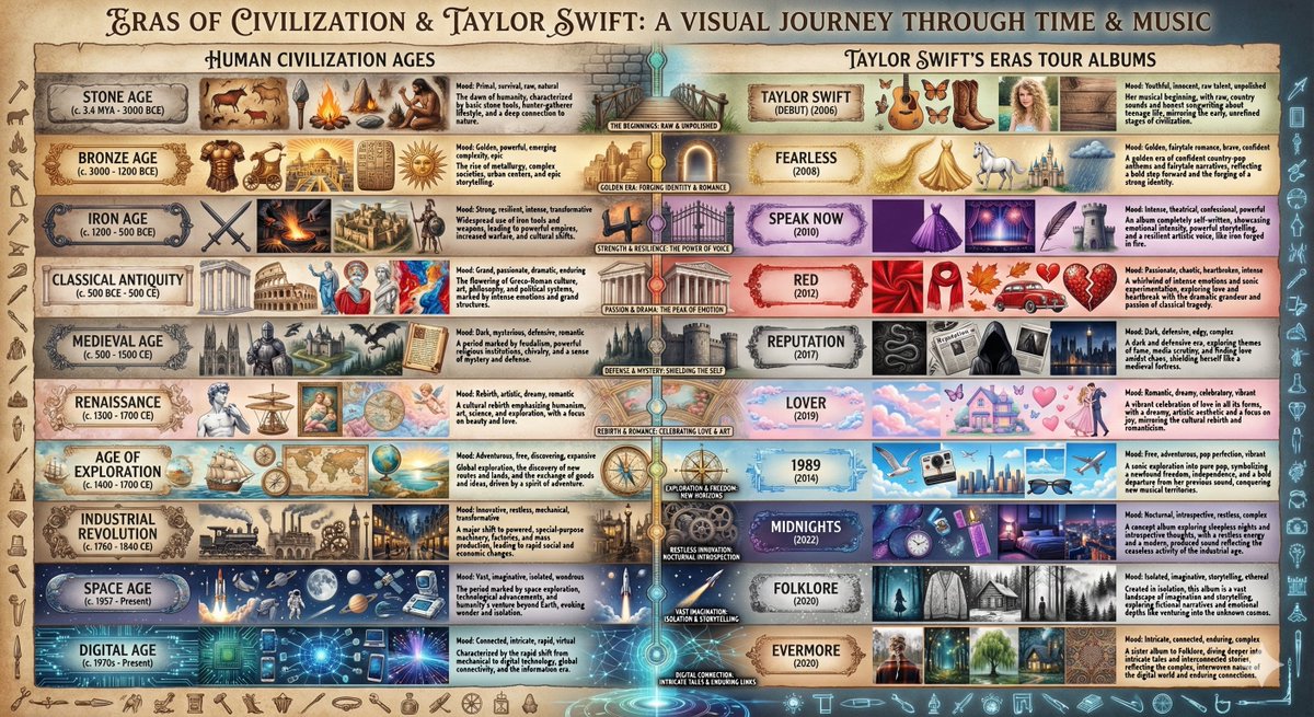 Matching Taylor Swift Eras to Civilization