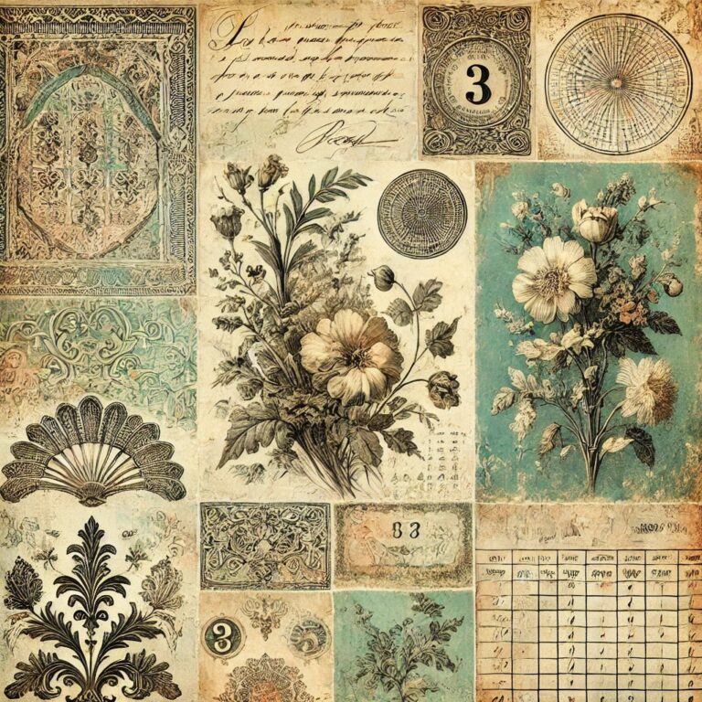 Vintage Collage with Antique Aesthetic