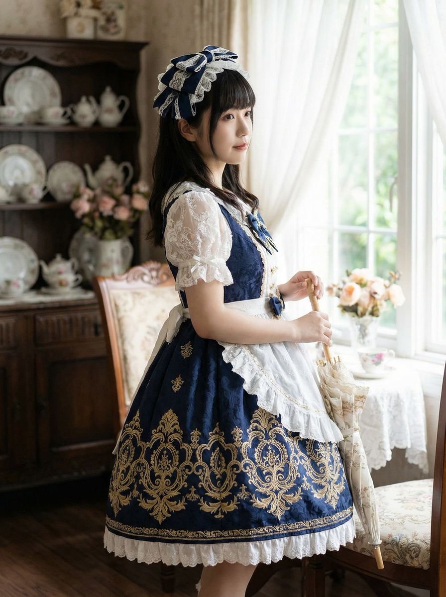 Baroque Navy Lolita Fashion