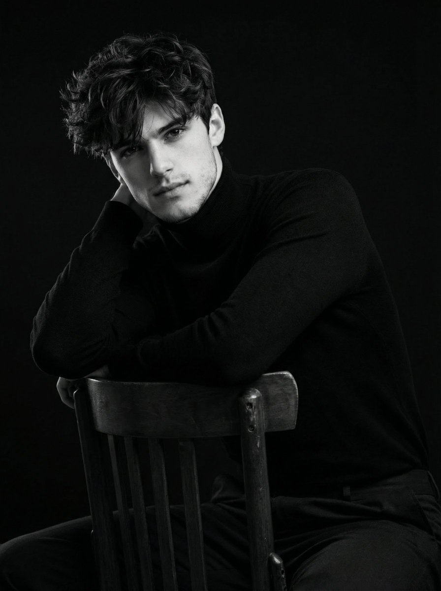 Cinematic Monochrome Portrait Studio