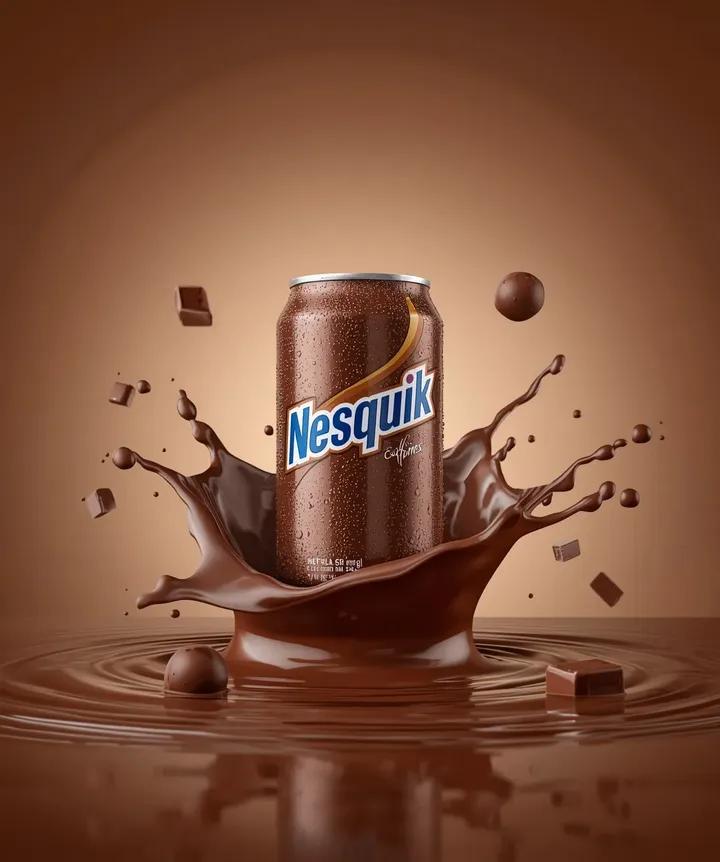 Ultra-realistic Nesquik Drink Photography
