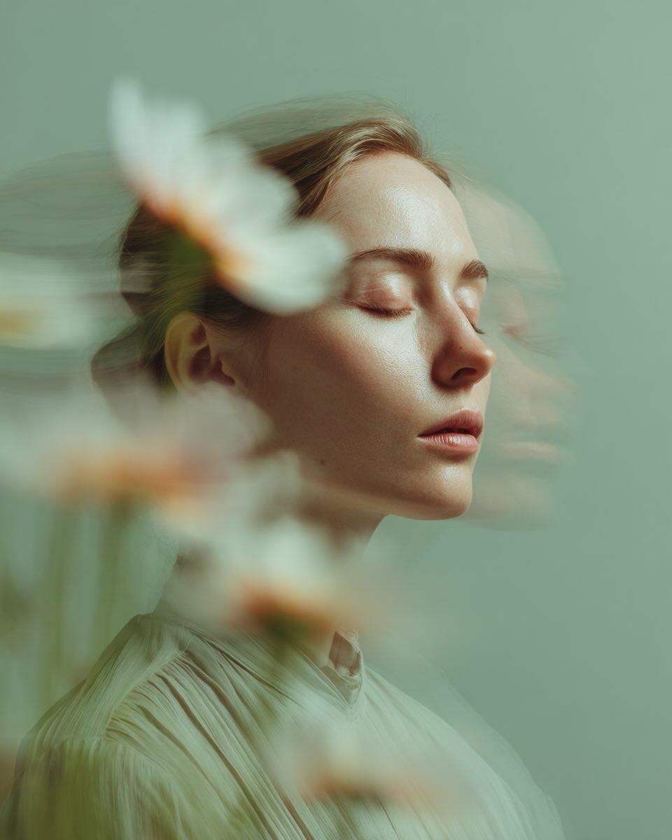 Dreamy Floral Fine Art Portrait in Motion