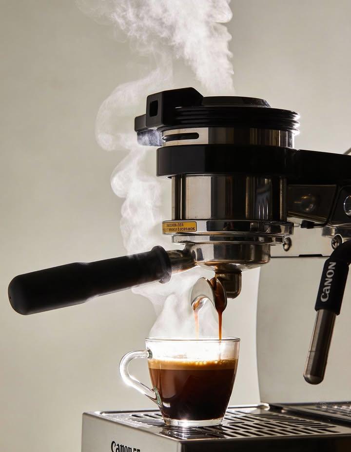 Ultra Realistic Espresso Machine Photography