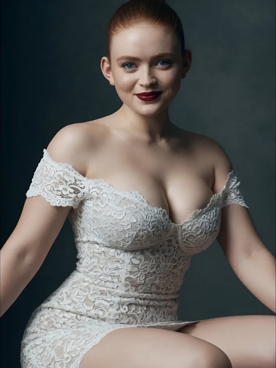 Elegant Lace Dress Studio Portrait