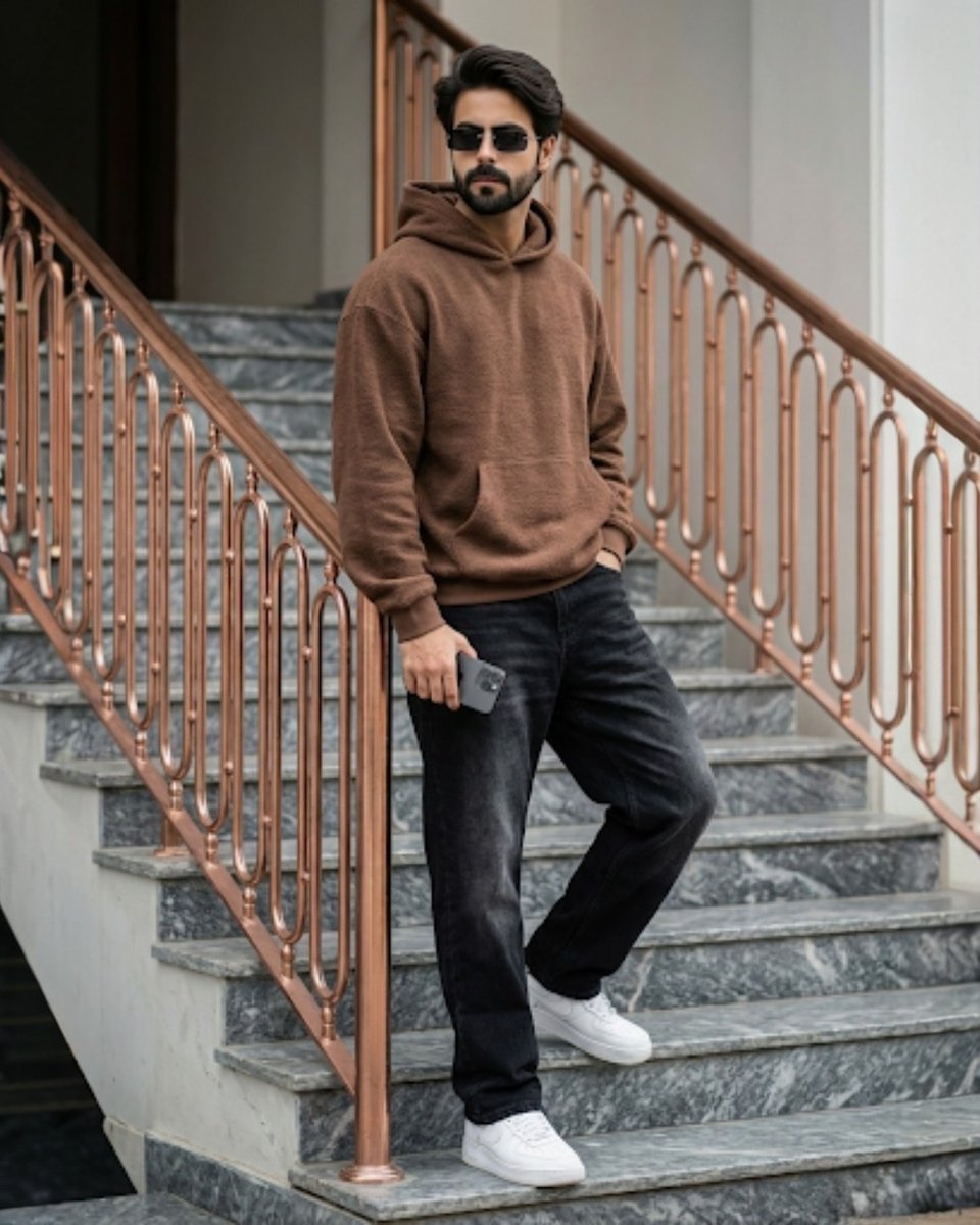 Cinematic Fashion Portrait On Marble Stairs