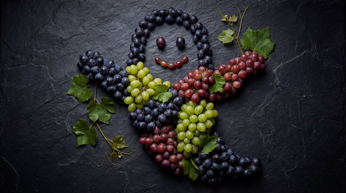 Grapes Forming Ghost on Dark Surface
