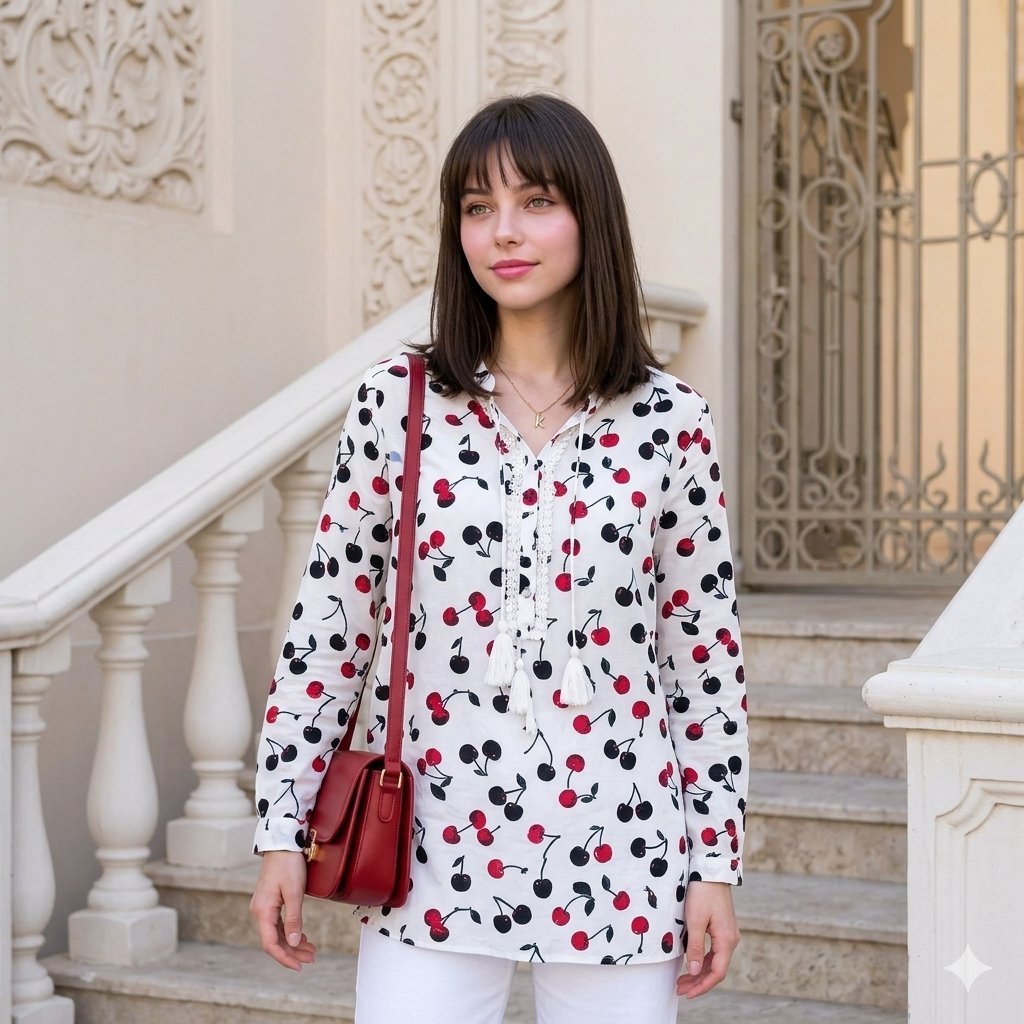 Cherry Print Summer Fashion Look