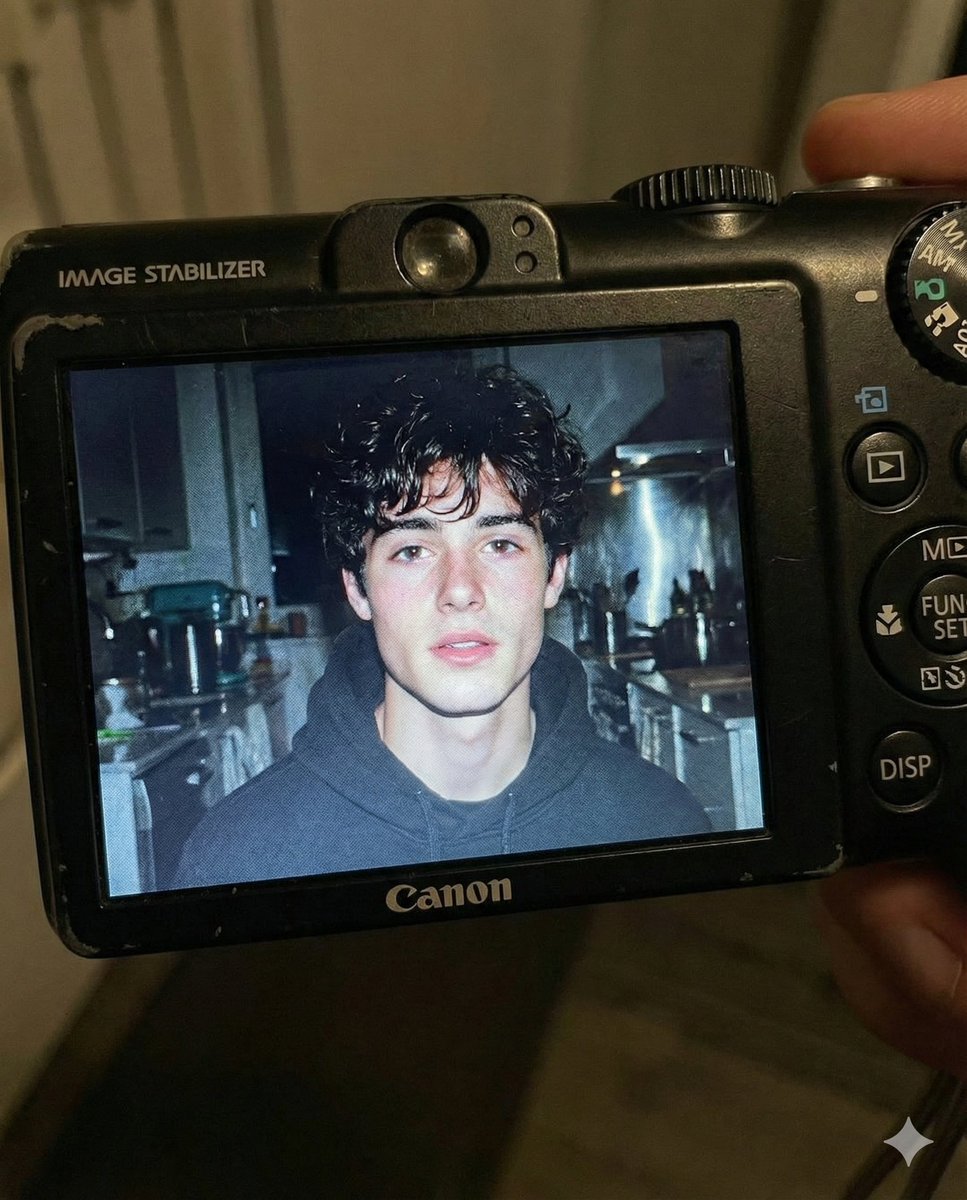Retro Camera Flash Portrait