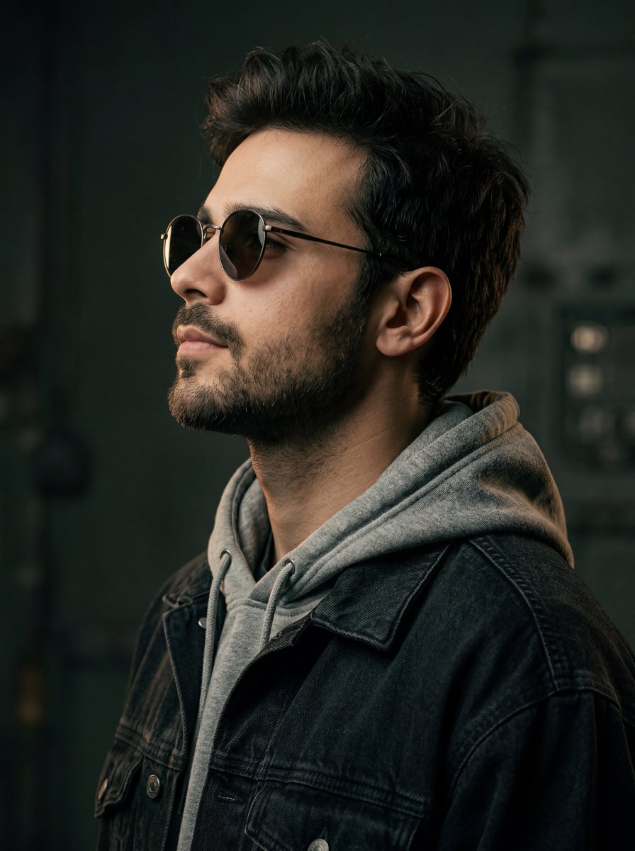 Vintage Sunglasses Cinematic Portrait