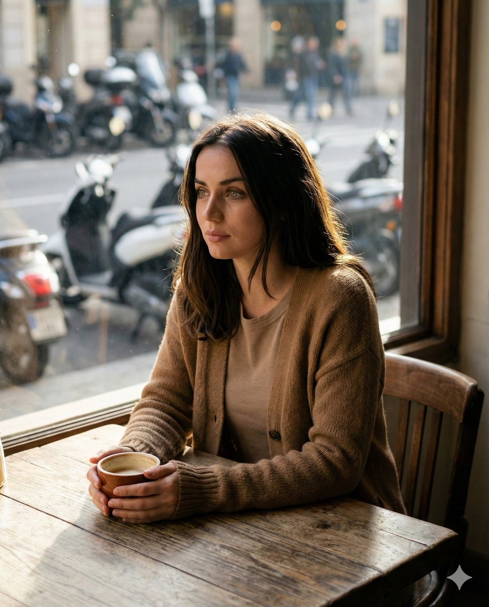 Cozy Cafe Afternoon Portrait