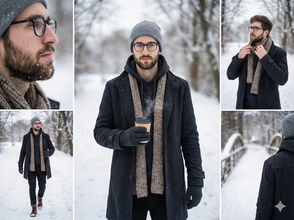 Cinematic Winter Walk Multi-Angle Portrait