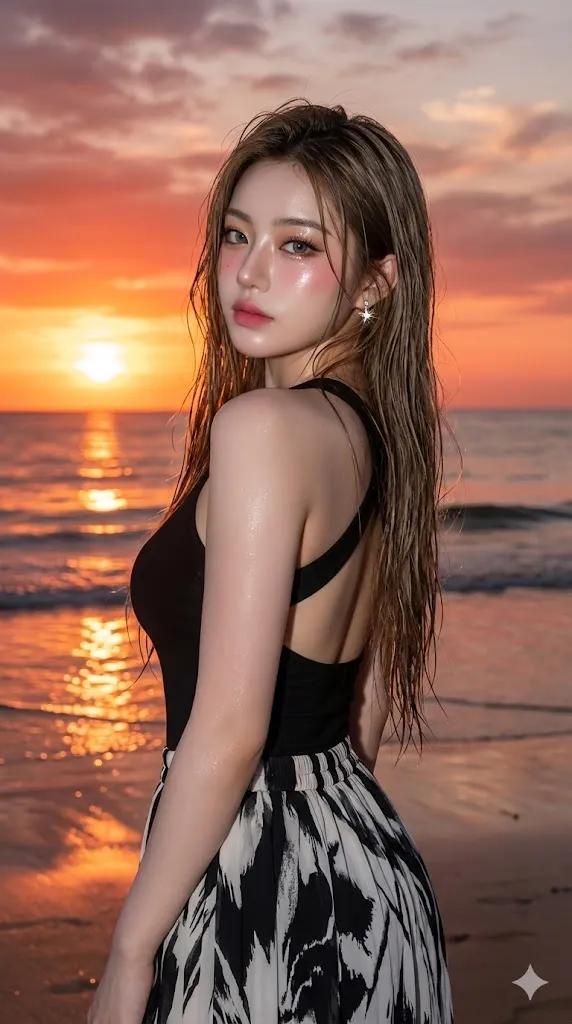Golden Hour Beach Portrait Photography