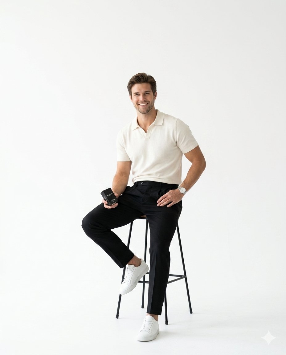 Minimalist White Studio Portrait