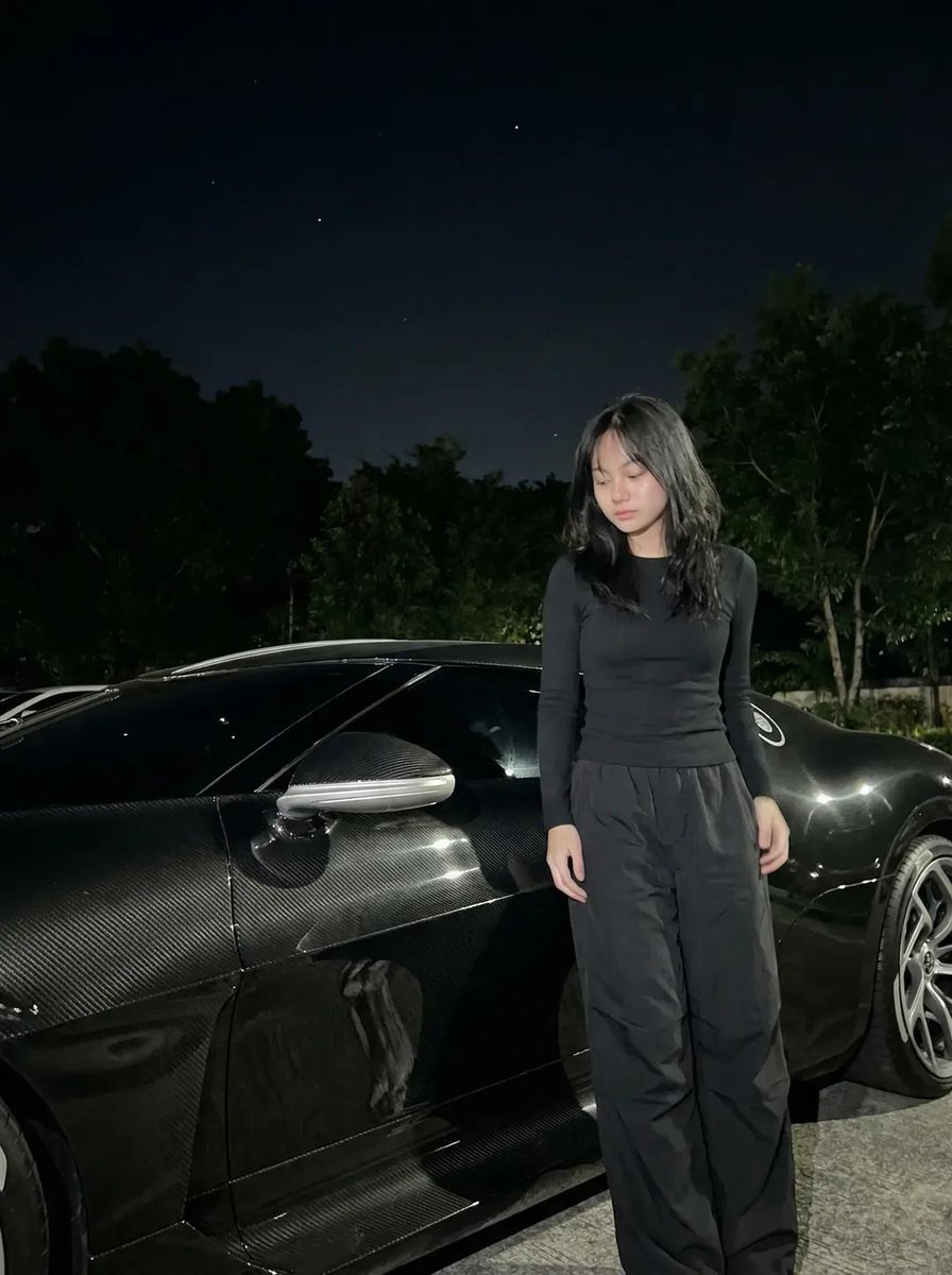 Nighttime Black Sports Car