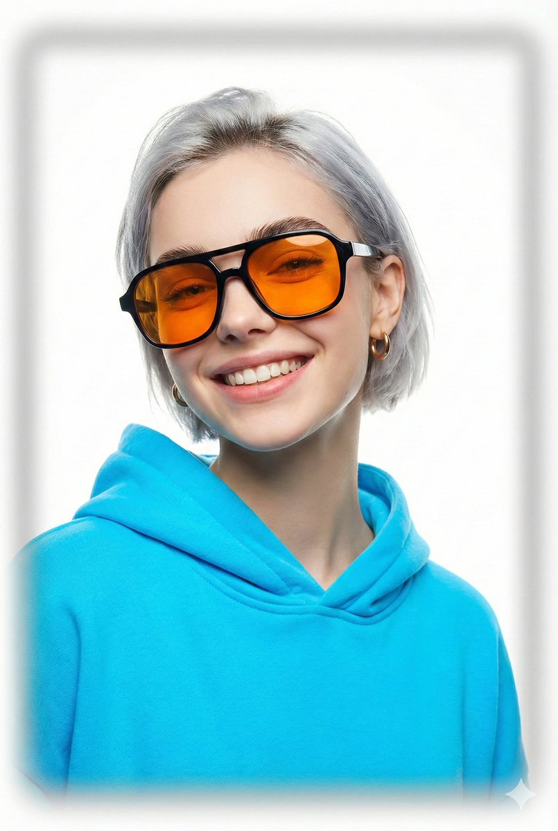 Neon Hoodie Minimal Editorial Portrait