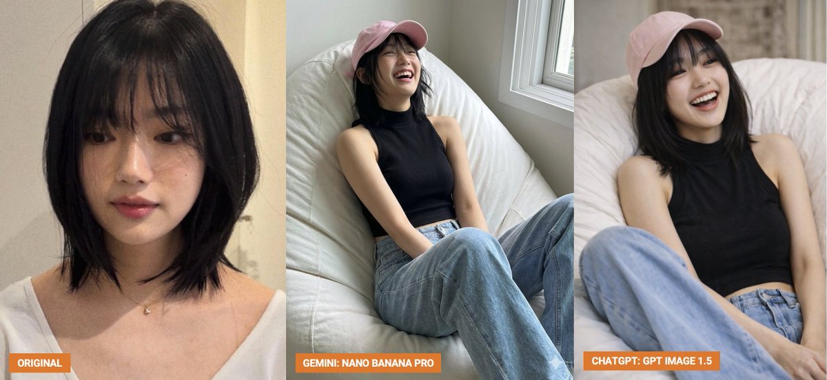 Laughing Woman on White Beanbag