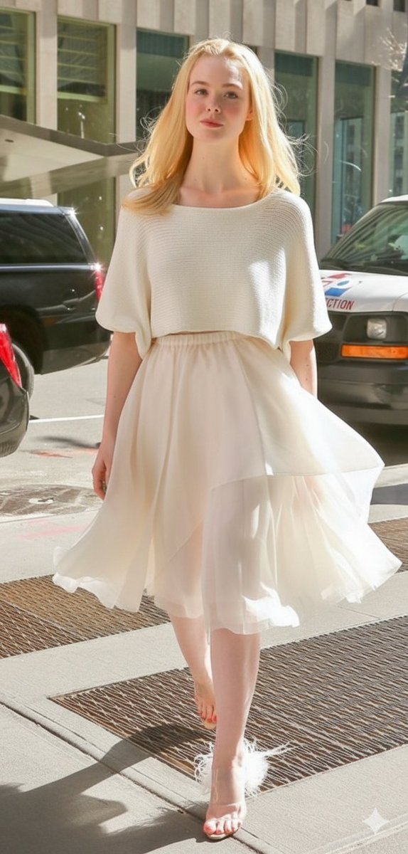 Blonde Elegance in SoHo Streets