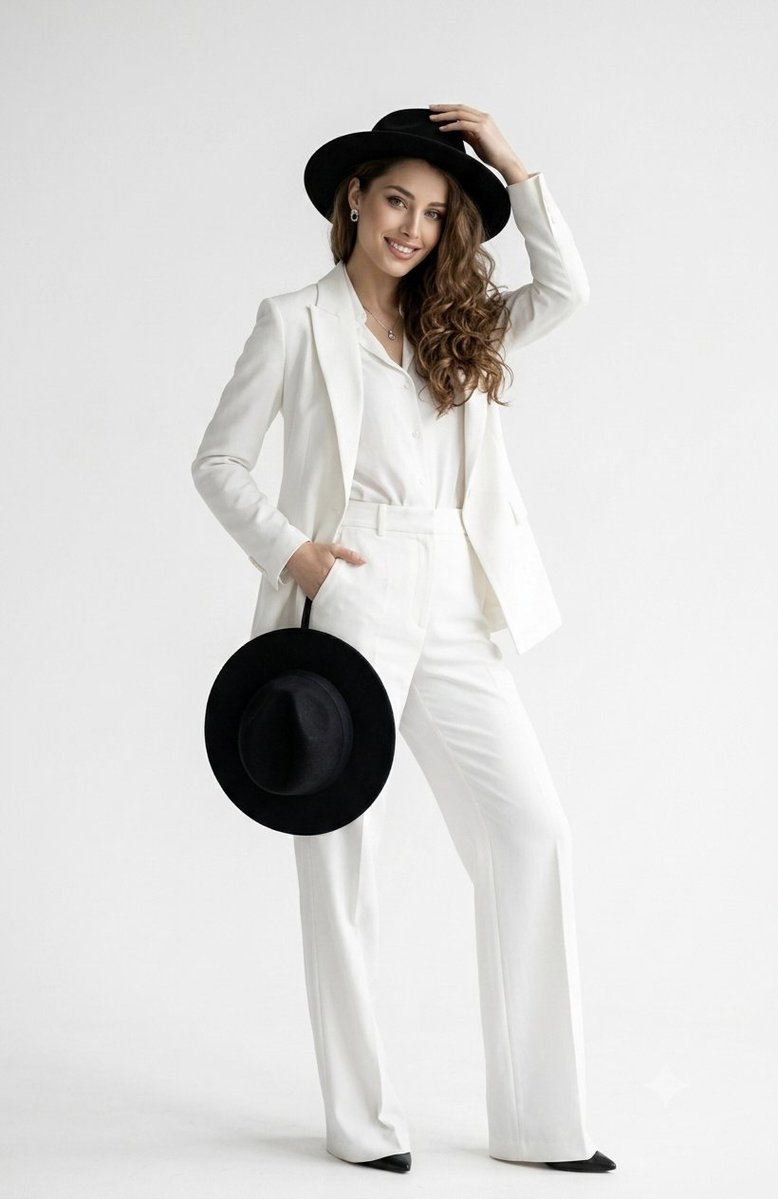 Elegant Power Suit Studio Portrait