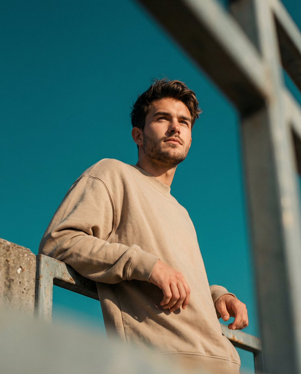 Cinematic Contemplation in Teal and Orange Light
