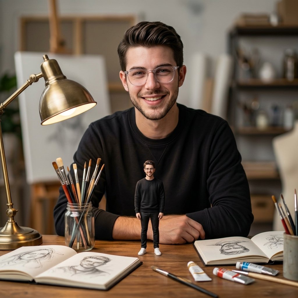 Hyper-Realistic Miniature Portrait