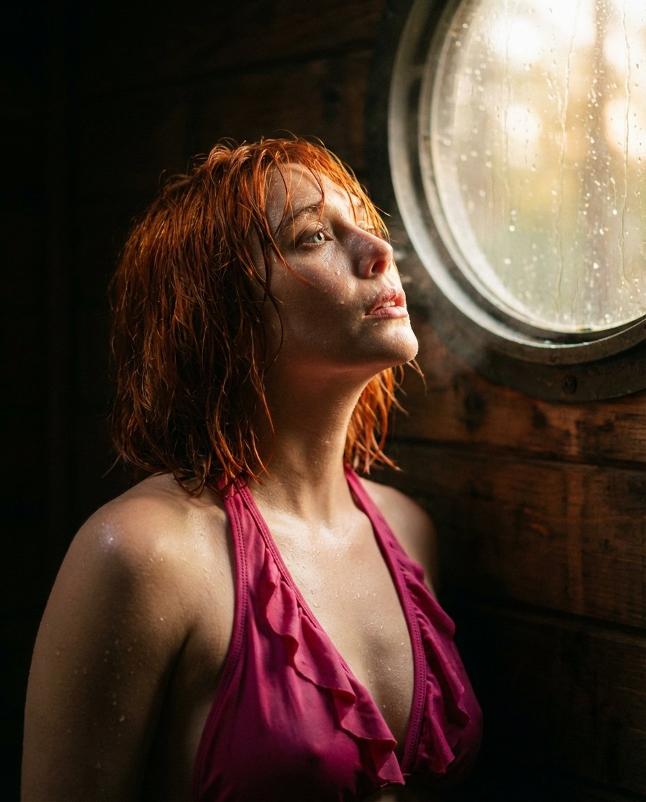 Cinematic Red Hair Portrait Golden Hour