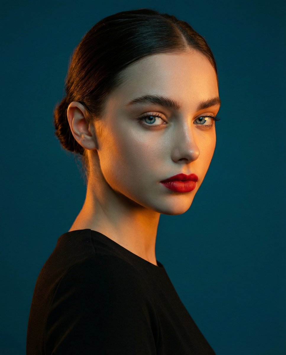 High-Contrast Studio Portrait