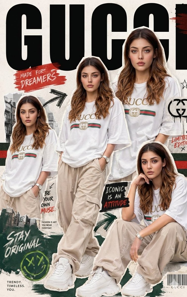 Modern Urban Fashion Collage Poster