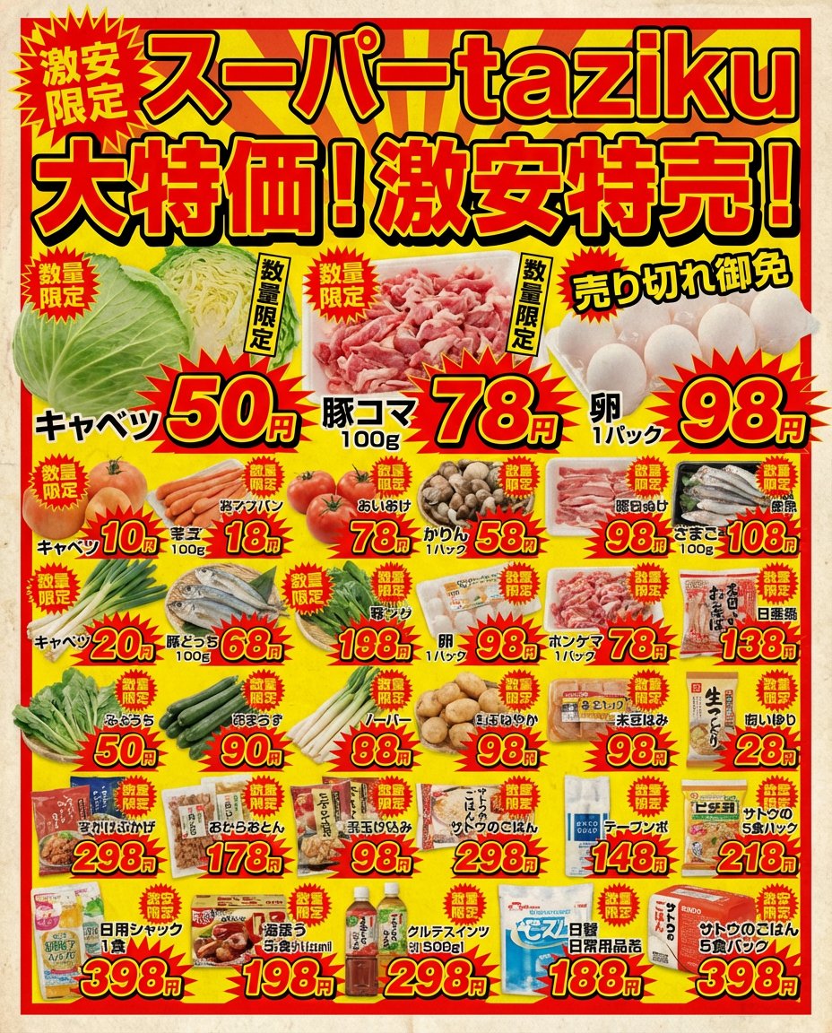 Supermarket Madness Sale Flyer