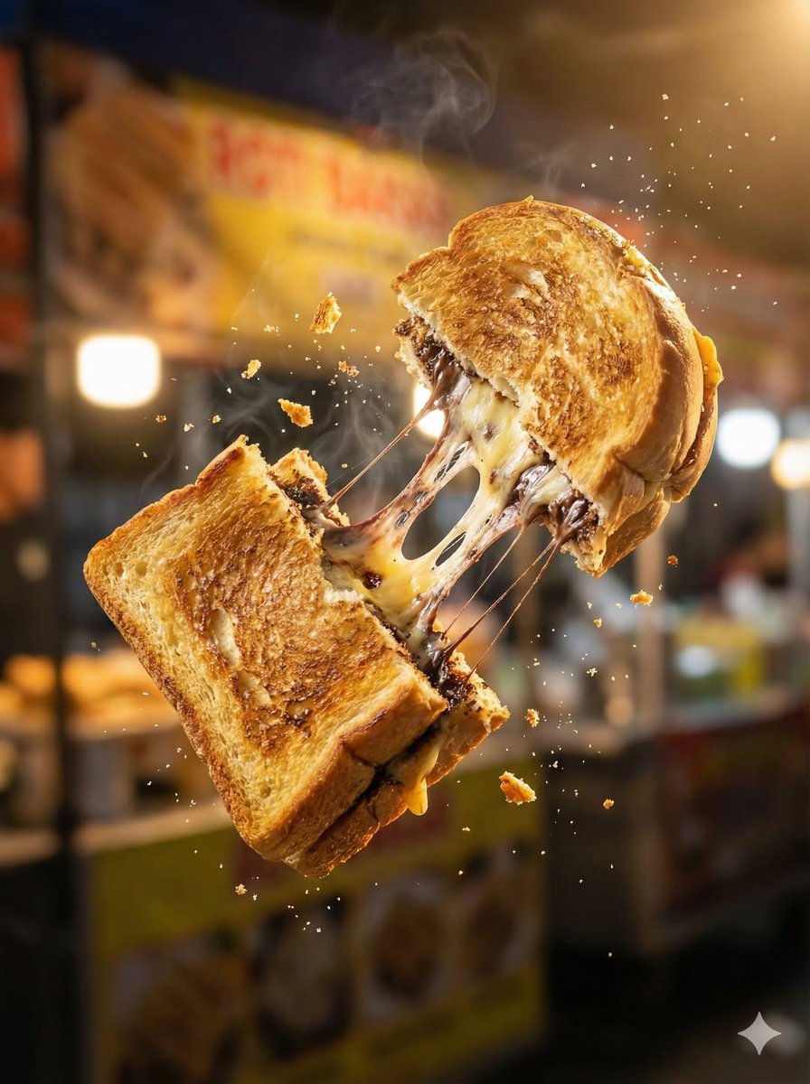 Crispy Dessert Split Mid-Air