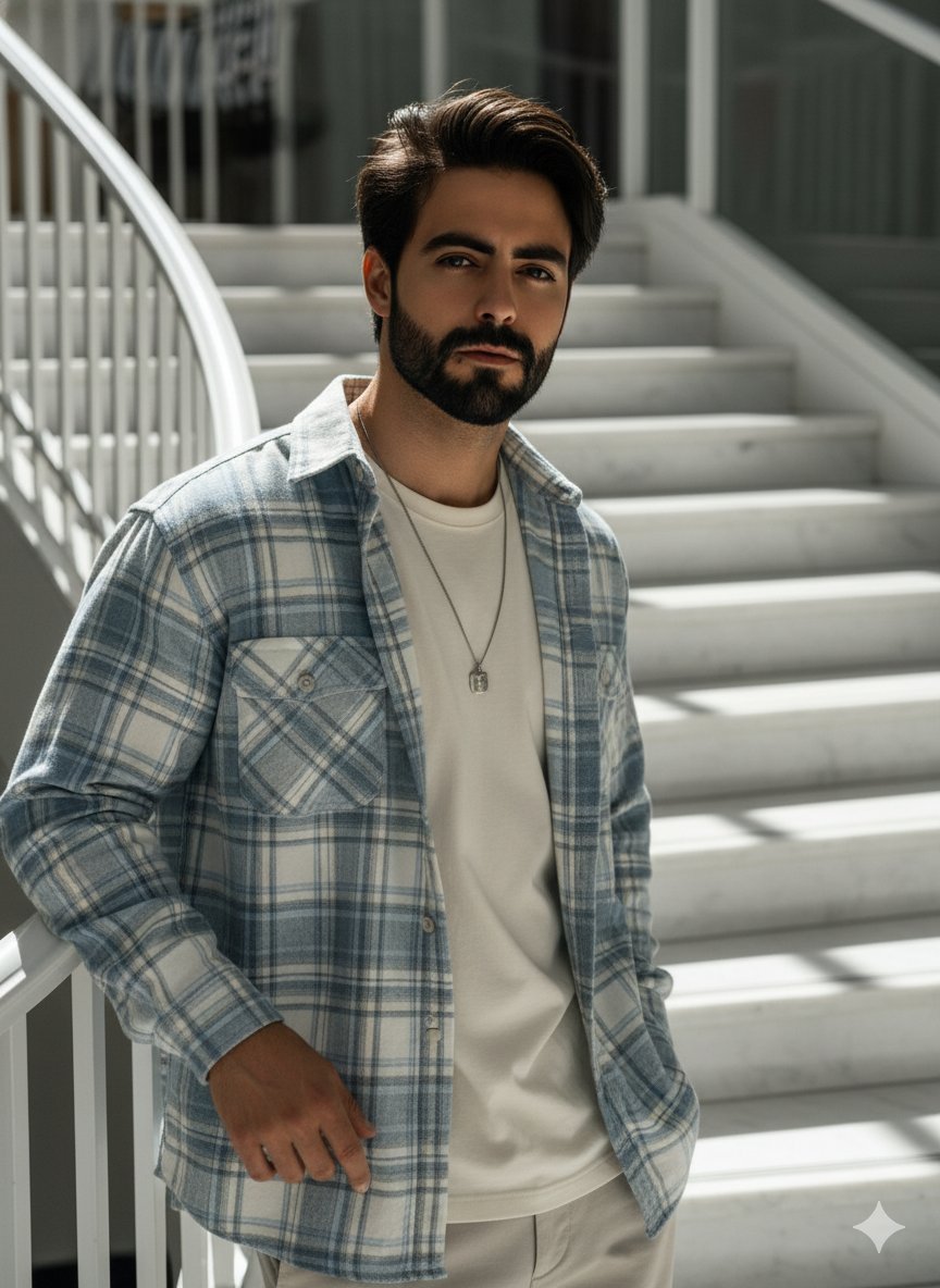 Marble Staircase Fashion Portrait