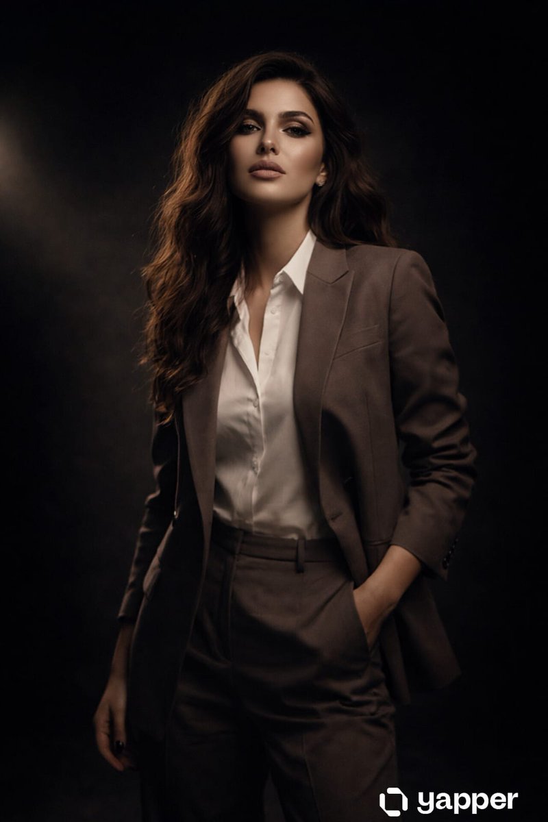 Confident High Fashion Studio Look